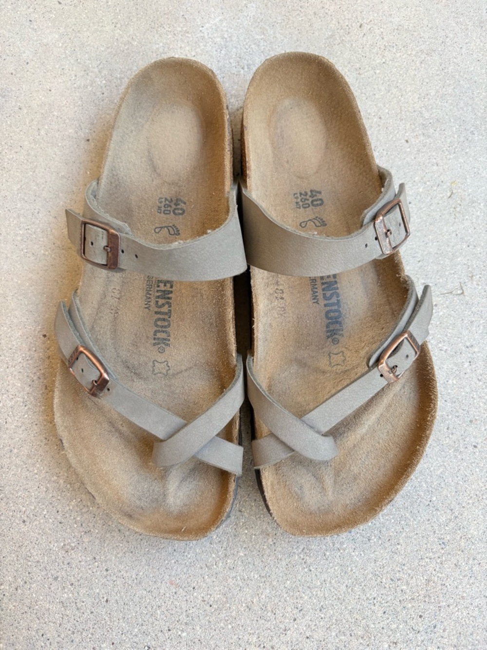 Birkenstock Mayari Women EU 40 US 9/9.5 Tan Light Brown Leather Strappy Sandals